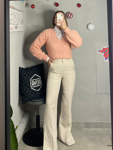 Pantalone Spacchetti Beige