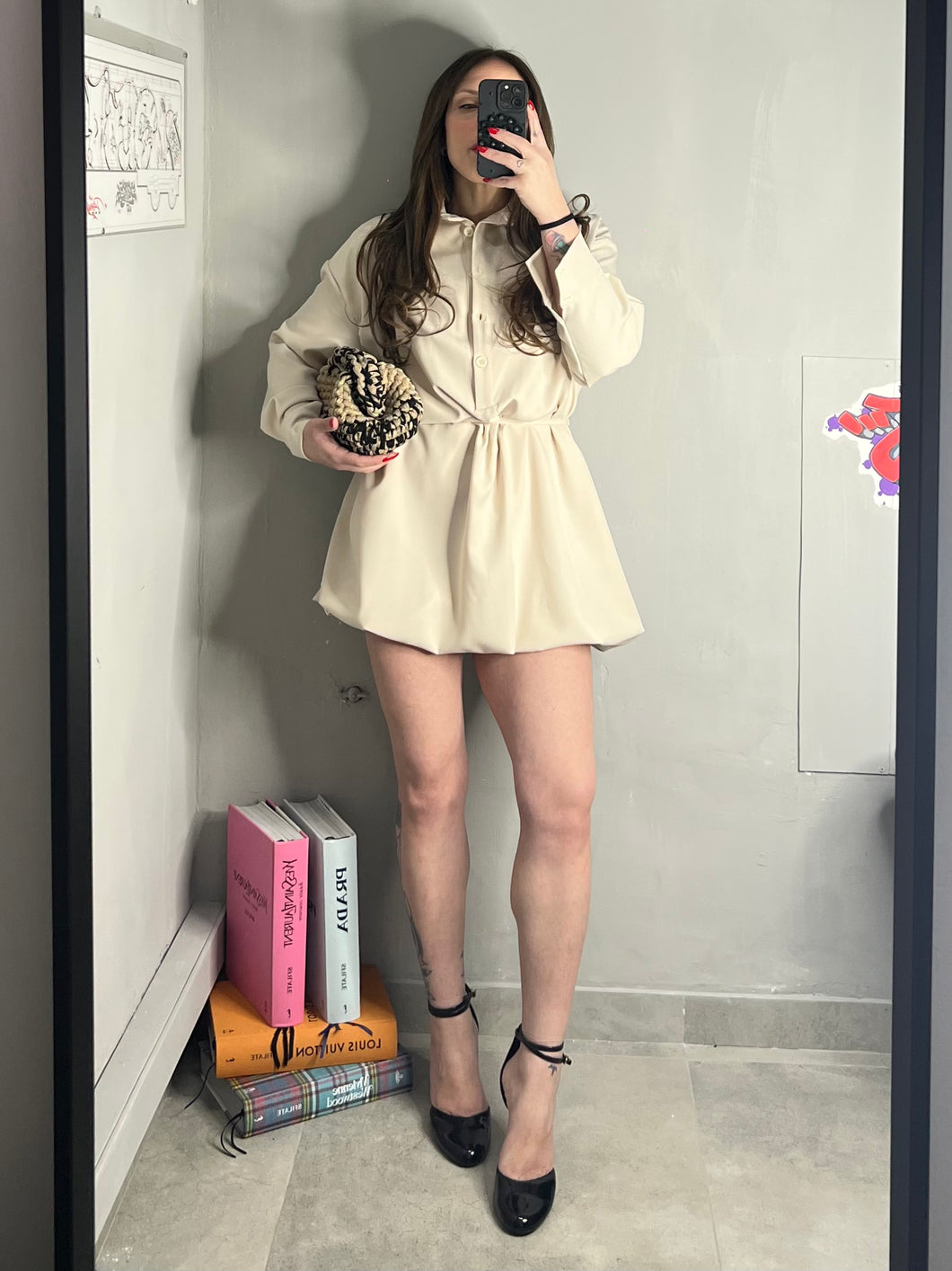 Vestito Balloon Beige